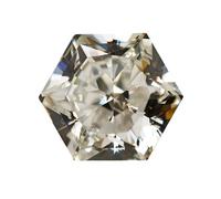 Pietra preziosa di zirconia cubica del taglio del ghiaccio schiacciato di forma esagonale 1Ct con il taglio 4K per la fabbricazione moderna dei monili, 12x12mm, Moissanite