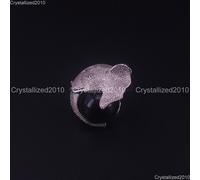 Pietra Preziosa Mista Naturale Elefante Palla Rotonda Reiki Chakra Pendente C...