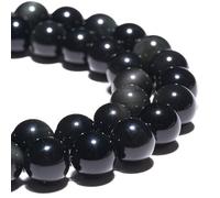 Pietra preziosa naturale 10mm arcobaleno nero ossidiana perline lucide rotonde lisce pietra per braccialetti creazione di gioielli 38,1 cm perline sfuse oz13/8.26