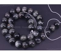 Pietra preziosa naturale AA occhio d'aquila grigio perline rotonde sfuse 4 mm...