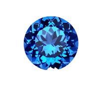Pietra preziosa sciolta dello spinello del cobalto di forma rotonda per le impostazioni dell'anello su ordinazione e la fabbricazione di gioielli fini, 7.0mm, Moissanite