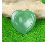 Pietra preziosa tascabile spirituale in quarzo, per meditazione, terapia energetica, massaggio Reiki, pietra preziosa a forma di cuore da 40 mm, avventurina verde, 40 mm