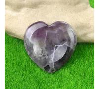Pietra preziosa tascabile spirituale in quarzo, per meditazione, terapia energetica, Reiki, massaggio, ametista, 40 mm, a forma di cuore, per il palmo della mano