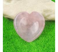 Pietra preziosa tascabile spirituale in quarzo rosa da 40 mm, per terapia energetica, guarigione Reiki, massaggio, meditazione, cuore di, pietra preziosa da palmo, scaglia per pollice - 40 mm