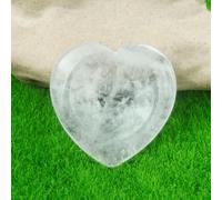 Pietra preziosa tascabile spirituale in quarzo trasparente da 40 mm, per terapia energetica, guarigione Reiki, massaggio, meditazione, cuore, pietra preziosa, scaglia per pollice, 40 mm