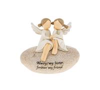 Pietra regalo sentimentale, con scritta “Always My Sister Forever My Friend” [in lingua inglese]