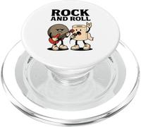 Pietra rock and roll e carta igienica Musicista divertente PopSockets PopGrip per MagSafe
