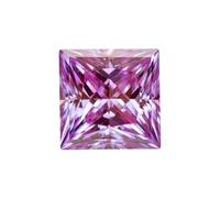 Pietra sciolta di moissanite, Moissanite rosa taglio principessa, diamante creato in laboratorio, pietra preziosa for la creazione di gioielli da donna(7x7mm-2.0ct)