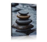Pietra scura acqua tela arte della parete immagine calma pacifica rilassante tela poster stampe opere d'arte per Spa casa pranzo bagno decor 80x130cm Innerframe