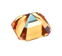 Pietra sfusa di moissanite taglio Asscher arancione 0,5-5,0 ct per la creazione di anelli in stile vintage e gioielli raffinati, GRA-8.5x8.5mm-3ct, Moissanite