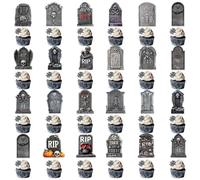 Pietra tombale creativa per feste di Halloween, 24 pezzi, lapide di Halloween, topper per cupcake strappati cimitero, tombe zombie, crocifisso per Halloween, feste di compleanno, decorazioni per torte