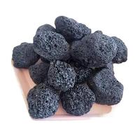 Pietra vulcanica nera porosa da 4-6 cm Roccia lavica grezza for la decorazione dell'acquario e il diffusore di oli essenziali for aromaterapia Per Vasi Di Fiori, Giardino E Acquario(50g 1bag)