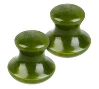 Pietre 2 Pezzi a Fungo in Jade Verde da Massaggio Facciale | Massaggio Terapia, Aiuta a Distendere e Stimolare la Circolazione, Formato Pratico per Amici e Famiglia