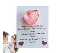 Pietre a forma di cuore con biglietti, biglietti di auguri tascabili, biglietti di auguri per la festa della mamma