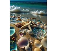 Pietre a forma di stella marina da spiaggia Puzzle 300 Pezzi 40x28 cm Puzzle Fai da te,Intrattenimento Creativo - Puzzle Per Adulti E Tutta La Famiglie