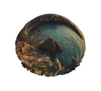 Pietre Blu Mare Oceano Alba Montagna Cuffia da Doccia Donna Riutilizzabile Grande Cuffia da Doccia Uomini Quickdry Cura Capelli Lungo Breve