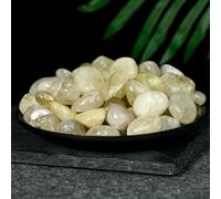 Pietre burattate assortite naturali, grezze e lucidate, cristalli curativi Reiki, gemme per terapia energetica, decorazione da giardino, 15-20 mm - Citrino - 50 g (7-14 pezzi)