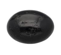 Pietre burattate popolari | Pietra burattata in gemma + carta della pietra preziosa | Dimensione M: 2-3 cm | Pietra curativa liscia per la mano, pietra tascabile (Tormalina nera)