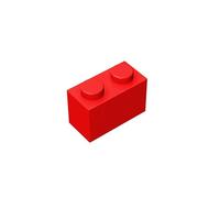 Pietre classiche 1 x 2, 100 pietre grandi, compatibili con Lego e Pieces 3004, set da gioco creativo - 100% compatibile con tutte le grandi marche di pietra, colori: rosso