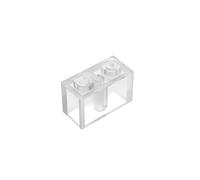 Pietre classiche 1 x 2, 100 pietre grandi, compatibili con Lego e Pieces 3004, set da gioco creativo - 100% compatibile con tutte le grandi marche di pietra, colori: Full Transparency