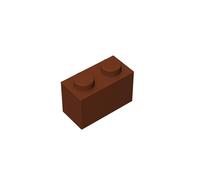 Pietre classiche 1 x 2, 100 pietre grandi, compatibili con Lego e Pieces 3004, set da gioco creativo - 100% compatibile con tutte le grandi marche di pietra, colori: marrone