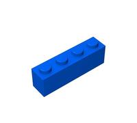 Pietre classiche 1 x 4, 100 pezzi, compatibili con Lego, colori: blu