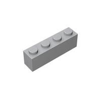 Pietre classiche 1 x 4, 100 pezzi, compatibili con Lego, colori: grigio chiaro