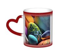 Pietre colorate da uomo e da donna divertente regalo magico morphing tazze da 11 once ceramica termica cue tazze da caffè