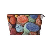 Pietre colorate stampate, Borsa da toilette Borsa per trucco Borsa per cosmetici Borsa da toilette da viaggio portatile