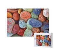 Pietre colorate stampate,Puzzle in legno da 1000 pezzi per famiglie, puzzle per adulti e adolescenti