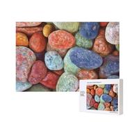 Pietre colorate stampate,Puzzle in legno da 300 pezzi per famiglie, per adulti e adolescenti, decorazioni per la casa