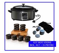 Pietre da 18 e 8 con bollitore da 8lt stone massaggio kit completo
