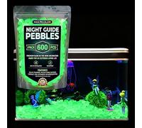 Pietre da giardino che si illuminano al buio, 5 sacchetti*1000 pezzi di ciottoli luminosi in resina da 1 cm, rocce decorative multicolori per sentieri, acquari, vasi e ornamenti paesaggist green 1000