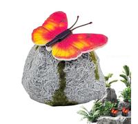 Pietre Da Giardino | Rocce Imitazione Paesaggio Illuminato A Farfalla Solare A LED | Autentiche Pietre Da Giardino Estetiche Per Esterni Decorative | Per Il Laghetto Esterno Per Interni Ed Esterni, Pe