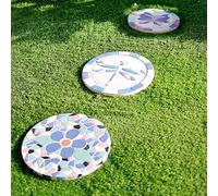 Pietre da giardino, Set di 3 trampolini for mosaico da giardino, trampolini rotondi da 35 cm, for piastrelle decorative for giardinaggio, passerelle e fiori