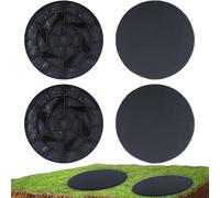 Pietre da passeggio da giardino | 4 lastre 39,5x39,5 cm ABS Resina PC Aspetto naturale | Ciottoli decorativi, pali di ancoraggio incluse | Non -Slip, luce, solido, resistente | Path, Allée, Terr