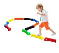 Pietre da Saltare per Bambini Trave Antiscivolo Impilabile | Percorso A Ostacoli Per Bambini Equilibrio All'Aperto Giardino Giochi Palestra Scuola Infanzia esta Esercizio Estivo