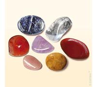 Pietre d'acqua chakra - 7 belle pietre chakra in taglia S, energizzate per la struttura dell'acqua di spazio vitale e Biotraxx