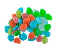 Pietre decorative che si illuminano al buio, 50 pezzi, ciottoli ecologici per migliorare giardini, passerelle e ambienti acquatici (misto)