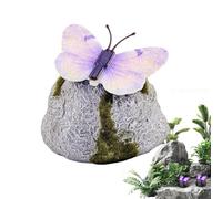 Pietre decorative per esterni, con farfalle, a LED, a energia solare, per giardino, per prato, interni, esterni, laghetti, cortili, sentieri e terrazze