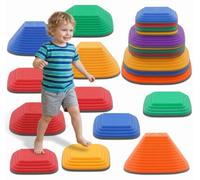Pietre di Bilanciamento Bambini,11PCS Stepping Stones for Kids,Psicomotricità Equilibrio Impilabili Antiscivolo,Percorsi Ostacoli Bambini per Interni ed Esterni,Promuove l'equilibrio