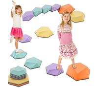 Pietre di Bilanciamento Bambini, 6PCS Stepping Stones Impilabili e Antiscivolo, Percorso Psicomotricità Bambini, Percorsi ad Ostacoli per Interni ed Esterni, Promuove l'equilibrio e Capacità Motorie