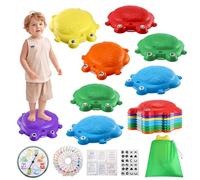 Pietre di Bilanciamento Bambini, 8 Pezzi di Stepping Stones for Kids a Forma di Rana, Pietre Equilibrio Bambini Promuove l'equilibrio Coordinazione, Percorsi Ostacoli per Interni ed Esterni