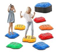 Pietre di Bilanciamento Bambini,8 pietre Antiscivolo Impilabili, Promuovono L'equilibrio e le Capacità Motorie,Giocattoli Resistenti per Interni ed Esterni,Percorso a Ostacoli