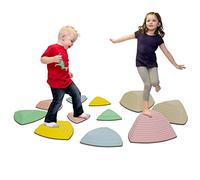 Pietre di Bilanciamento Bambini Antiscivolo, 11 Gioco Equilibrio Bambini Promuove la Coordinazione Equilibrio per Interni ed Esterno Giochi da Giardino