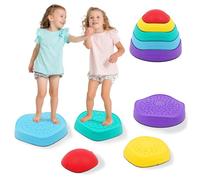 Pietre di Bilanciamento Bambini Antiscivolo, 5 Gioco Equilibrio Bambini Promuove la Coordinazione Equilibrio, Giocattoli Sensoriali per Interni ed Esterno Giochi da Giardino