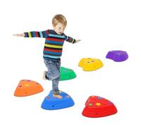 Pietre di bilanciamento per bambini, 6 pietre impilabili per bilanciare, pietre di fiume grandi, stepping stones per bambini, set di pietre di fiume balance board
