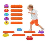 Pietre di bilanciamento per bambini, 8 pietre impilabili per bilanciare set,stepping stones per bambini,balance board
