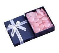 Pietre di cuore - Pietre rosa a forma di cuore, 30 pietre di palma naturali | Cristalli naturali pietra a forma di cuore, pietre preziose per le donne