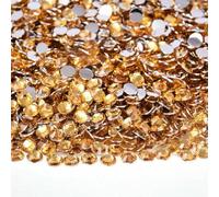 Pietre di strass in resina con retro piatto da 2 mm, 3,0 mm, 4,0 mm, 5 mm e 6 mm, rotonde, non termoadesive, per artigianato fai da te, decorazioni per scarpe, topazio, 5 mm, 1500 pezzi